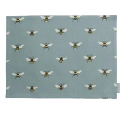 Sophie Allport Bees Teal Fabric Placemat - Set of 2- Placemats|Placemats