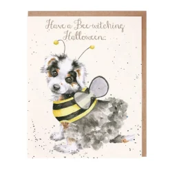 Wrendale Designs 'Bee-Witched' Dog Halloween Greeting Card- Halloween|Stationery