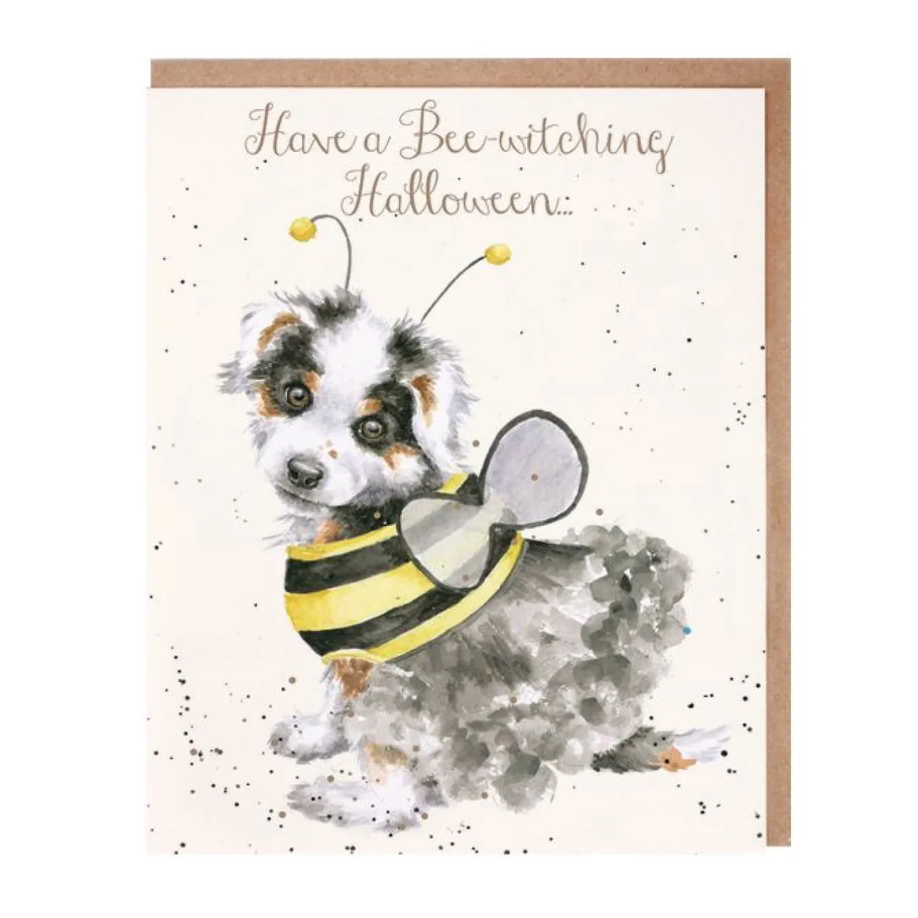 Wrendale Designs 'Bee-Witched' Dog Halloween Greeting Card- Halloween|Stationery