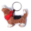 Amica Felt Belinda the Bassett Hound Key Ring- Key Chains