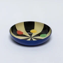 Roomytown Benson's Colour Hexagon Round Enamel Printed Tray- Trays|Stationery