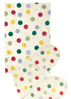 Emma Bridgewater Big Polka Dot Oven Glove & Tea Towel Set- Tea|Tea Towels