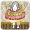 Emma Ball Big Sheep in Sweaters Coaster- Tea|Coasters