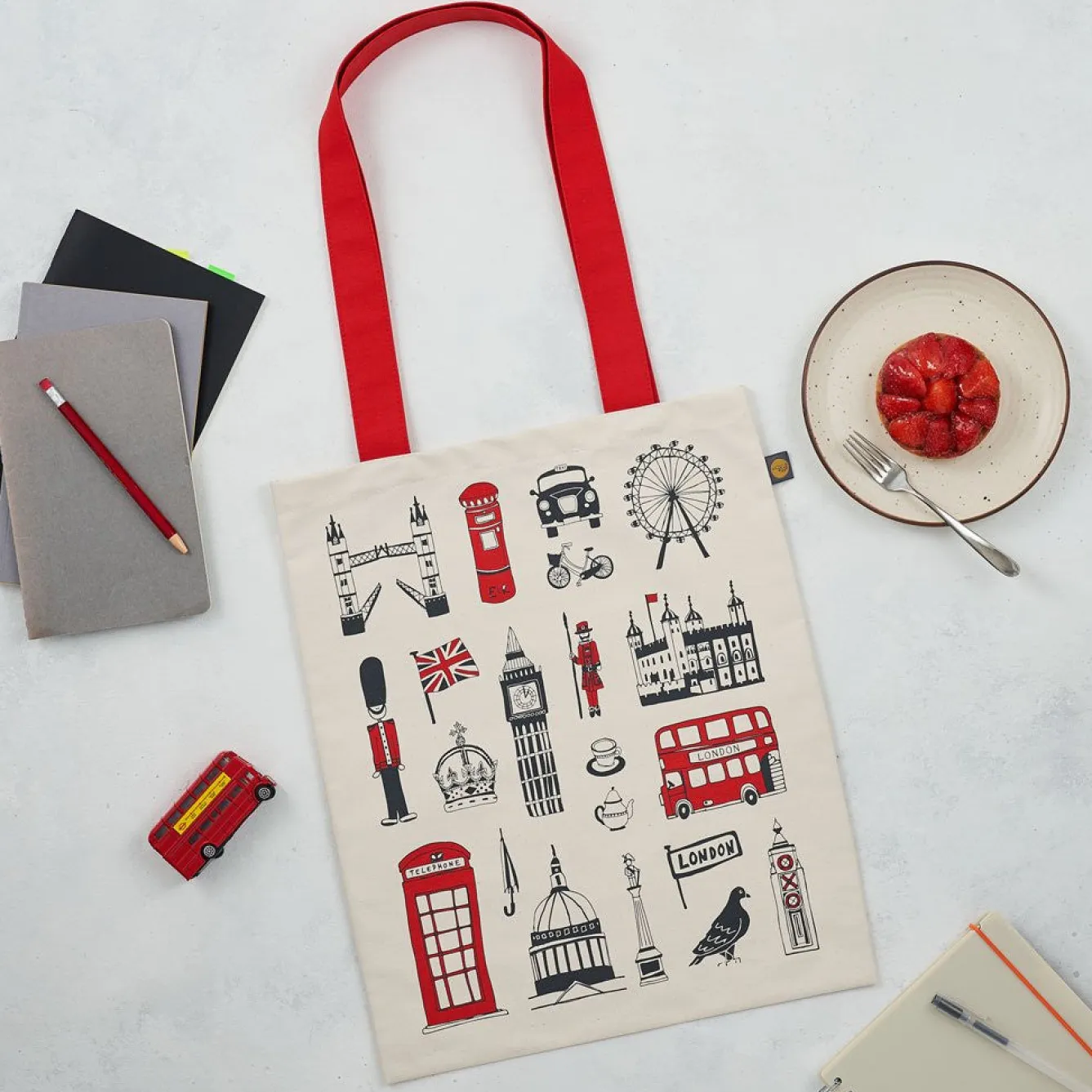 Victoria Eggs Big Smoke Canvas Tote Bag- Bags