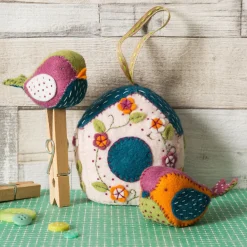 Corinne Lapierre Birdhouse & Birds Wool Mix Felt Craft Kit- Crafts|Children