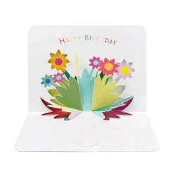 The Art File Birthday Flowers Pop Out Greeting Card- Greeting Cards