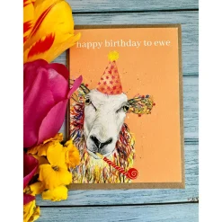 Jen Winnett Birthday Sheep Eco-card- Greeting Cards