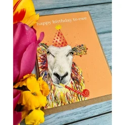 Jen Winnett Birthday Sheep Eco-card- Greeting Cards