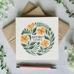 Becky Amelia Birthday Wishes Marigolds Greeting Card- Greeting Cards