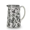 Burleigh Black Regal Peacock Medium Tankard Jug- Jugs