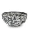 Burleigh Black Regal Peacock Octagonal Bowl- Bowls & Dishes