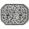 Burleigh Black Regal Peacock Rectangular Platter- Serving Plates & Boards|Plates