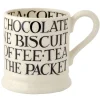 Emma Bridgewater Black Toast All Over Writing 1/2 Pint Mug- Whimsical