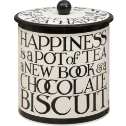 Emma Bridgewater Black Toast Biscuit Barrel- Biscuit Barrels