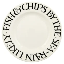 Emma Bridgewater Black Toast Fish & Chips 10 1/2 inch Plate- Plates
