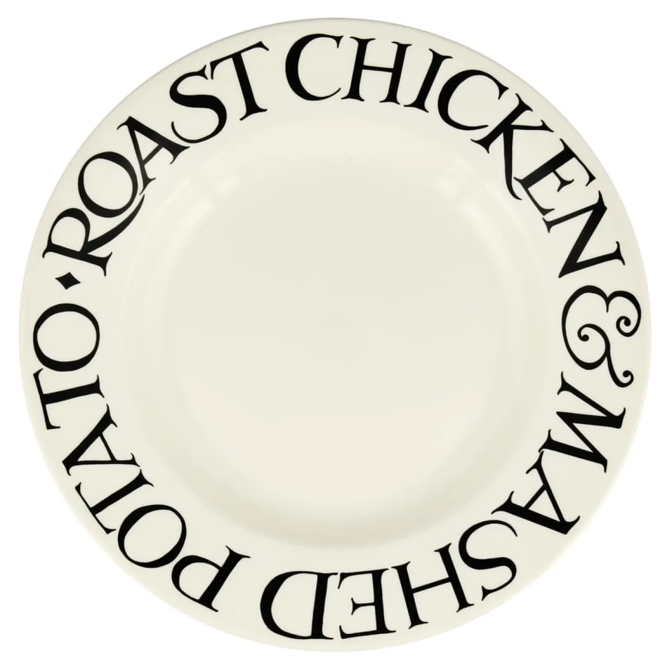 Emma Bridgewater Black Toast Roast Chicken 10 1/2 Plate- Plates