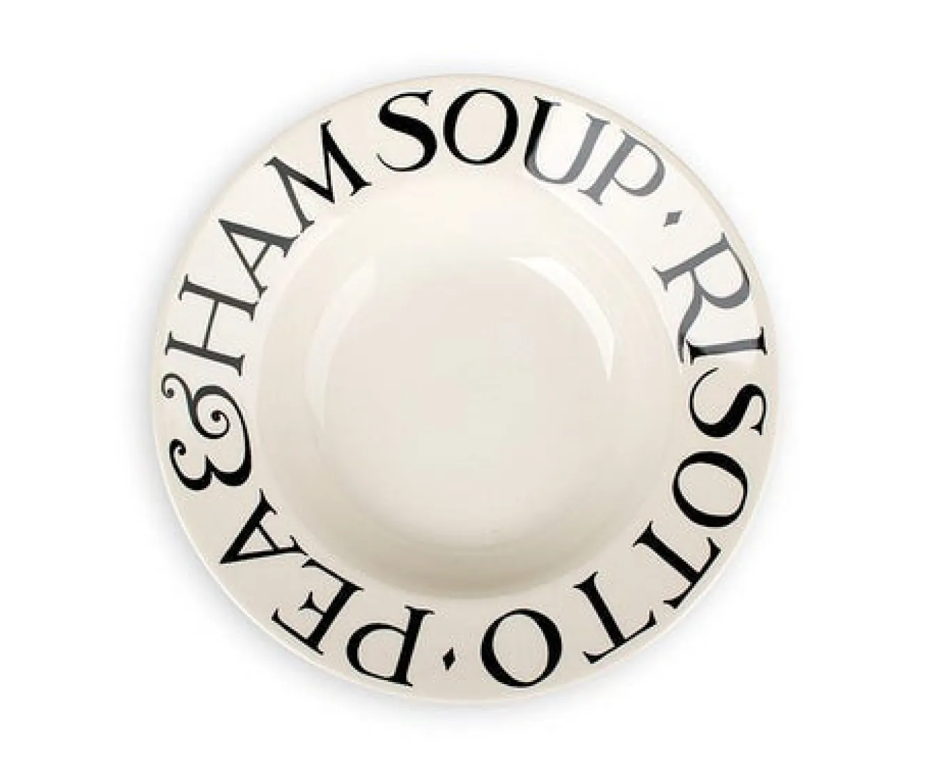 Emma Bridgewater Black Toast Soup Plate- Plates