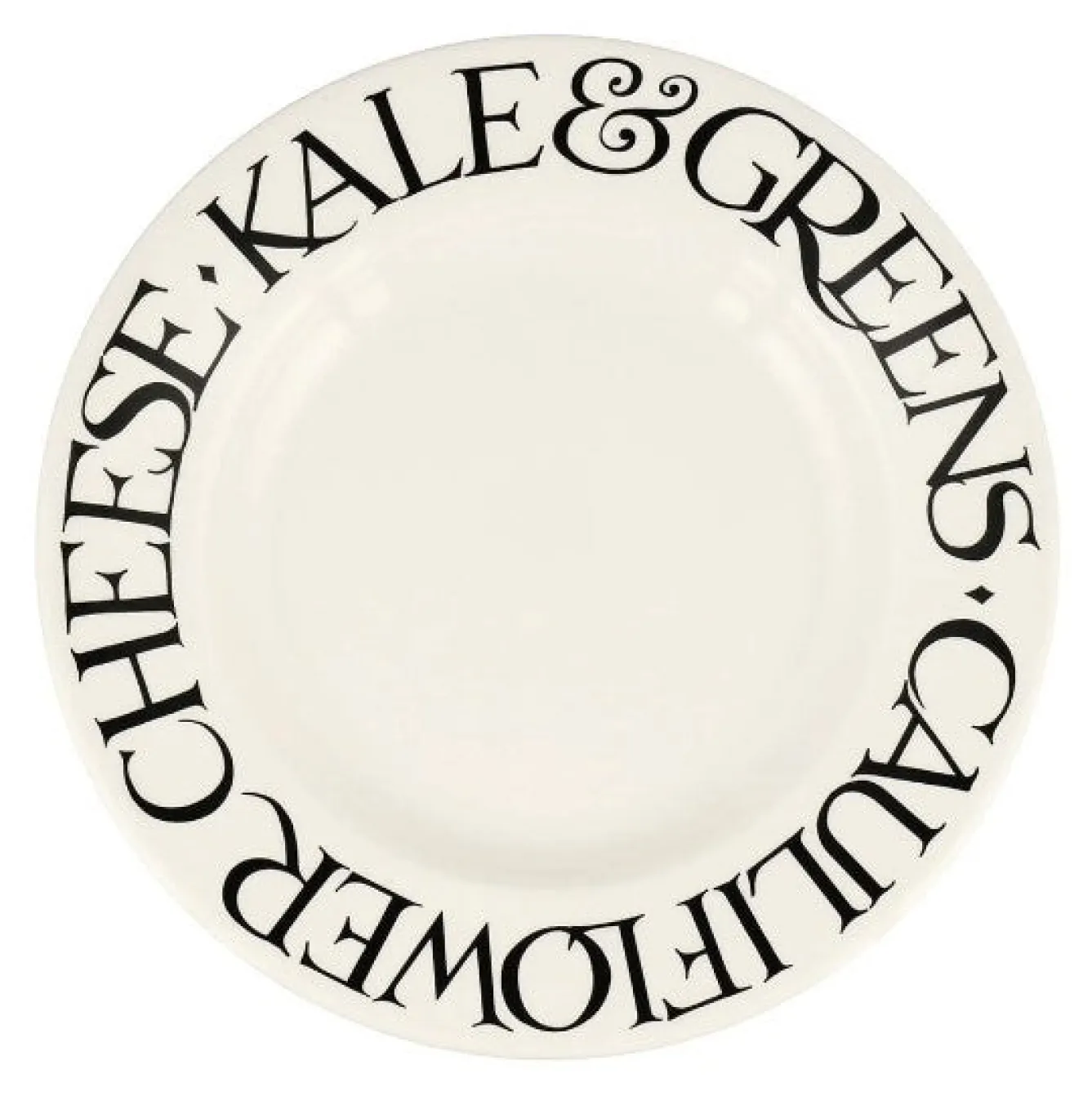 Emma Bridgewater Black Toast Veggies 10 1/2 inch Plate- Plates