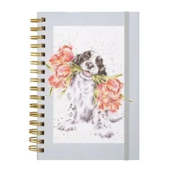 Wrendale Designs 'Blooming with Love' Spaniel Spiral Bound Notebook- Stationery