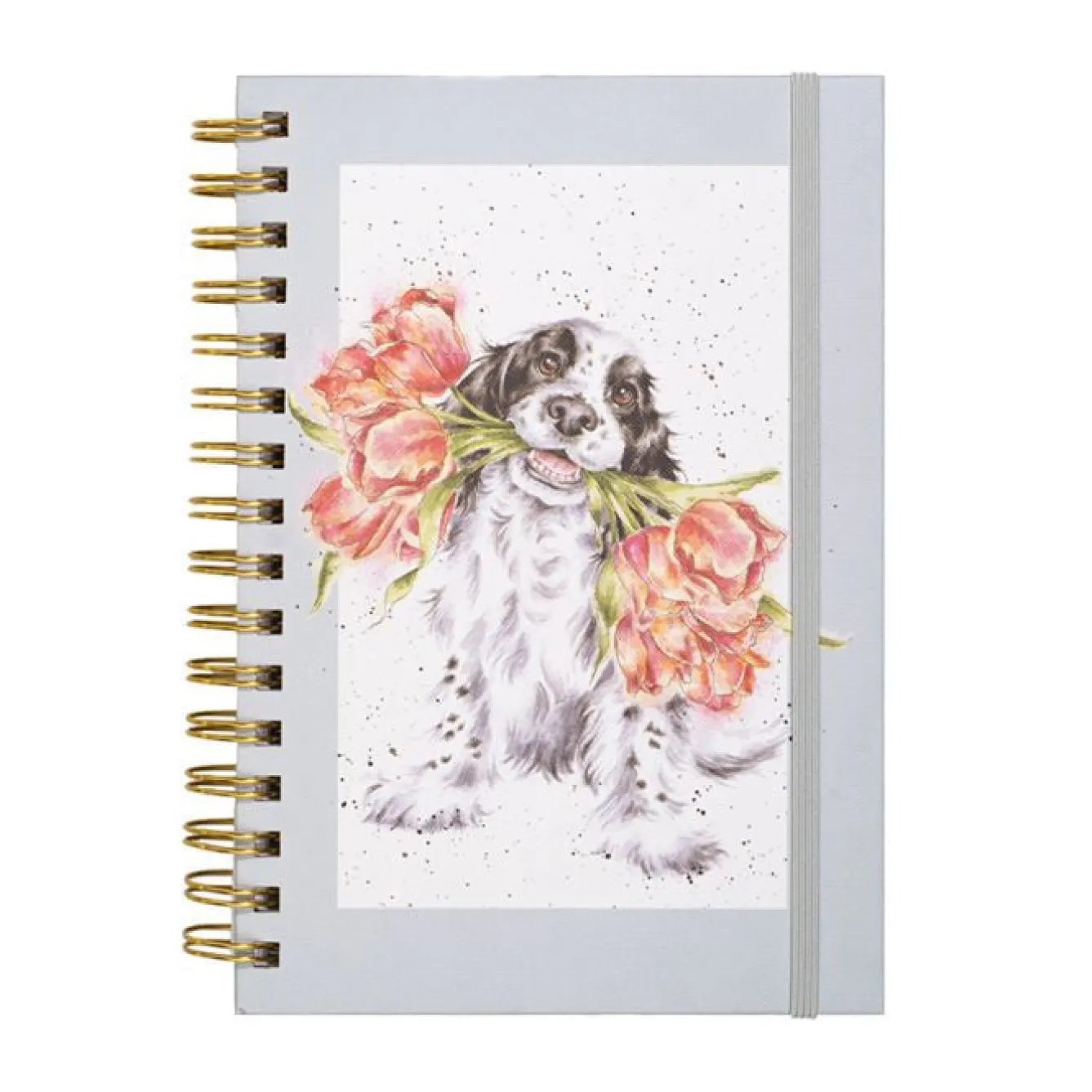 Wrendale Designs 'Blooming with Love' Spaniel Spiral Bound Notebook- Stationery