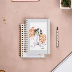 Wrendale Designs 'Blooming with Love' Spaniel Spiral Bound Notebook- Stationery