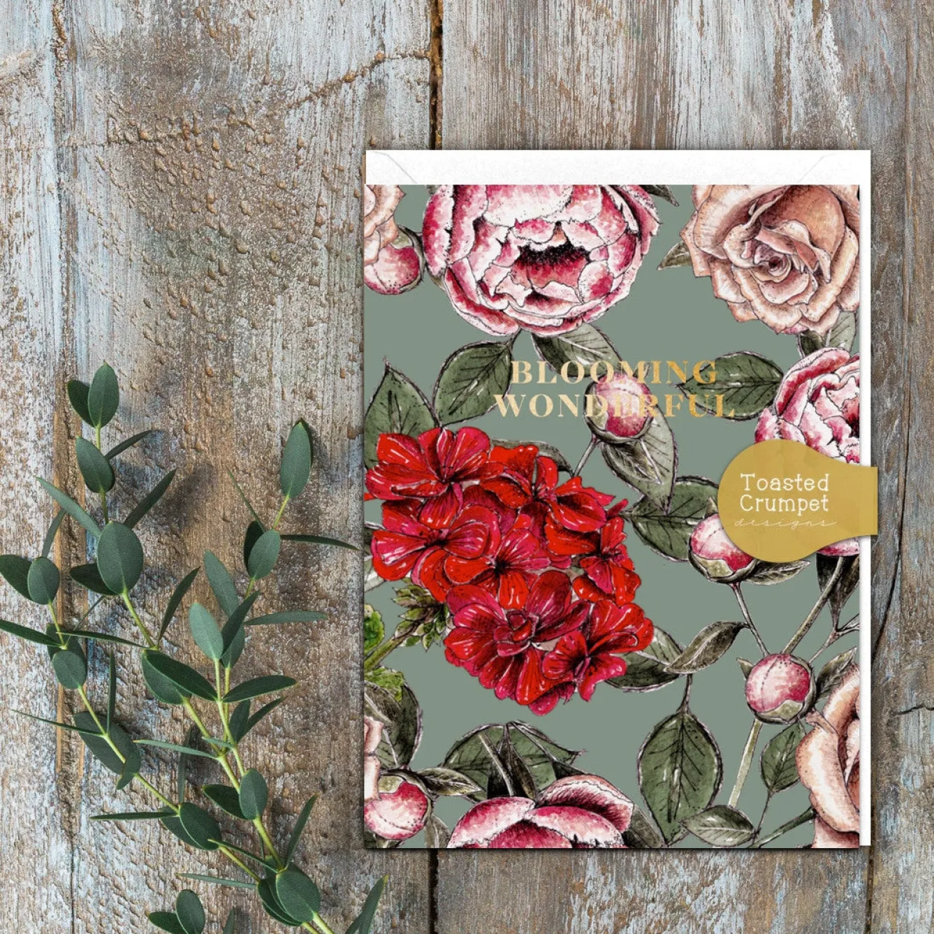 Toasted Crumpet Blooming Wonderful - In Full Bloom - Greetings Card- Greeting Cards