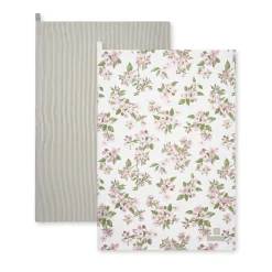 Sophie Allport Blossom and Stamford Stripe Set of 2 Tea Towels by- Tea|Tea