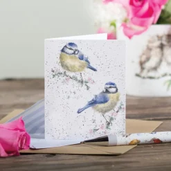 Wrendale Designs 'Blossom' Blue Tit Enclosure Card- Greeting Cards
