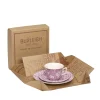 Burleigh Blossom Calico Teacup and Saucer 3 PC Boxed Set- Tea|Teacups