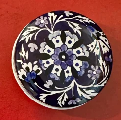 Elite Tins Blue & White Mini Round Tin- Flowers & Fruits