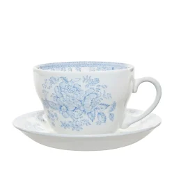 Burleigh Blue Asiatic Pheasants Breakfast Cup and Saucer- Tea|Teacups