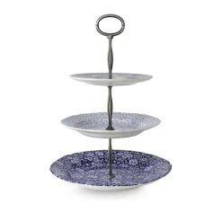 Burleigh Blue Asiatic Pheasants / Calico / Felicity 3 Tier Cake Stand- Serving Plates & Boards|Plates