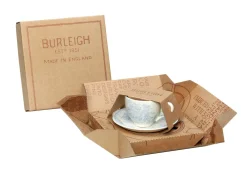 Burleigh Blue Asiatic Pheasant Teacup and Saucer 3 PC Boxed Set- Tea|Teacups
