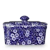 Burleigh Blue Calico Butter Dish- Butter Dishes