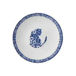 Burleigh Blue Calico Cats Cereal Bowl- Bowls & Dishes