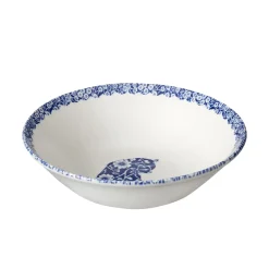Burleigh Blue Calico Cats Cereal Bowl- Bowls & Dishes