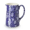 Burleigh Blue Calico Medium Tankard Jug- Jugs