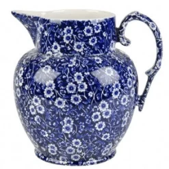 Burleigh Blue Calico Small Etruscan Jug- Jugs