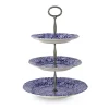 Burleigh Blue Calico 3 Tier Cake Stand- Serving Plates & Boards|Plates
