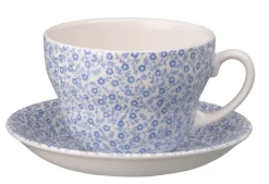 Burleigh Blue Felicity Breakfast Cup and Saucer- Tea|Teacups