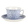 Burleigh Blue Felicity Teacup and Saucer- Tea|Teacups
