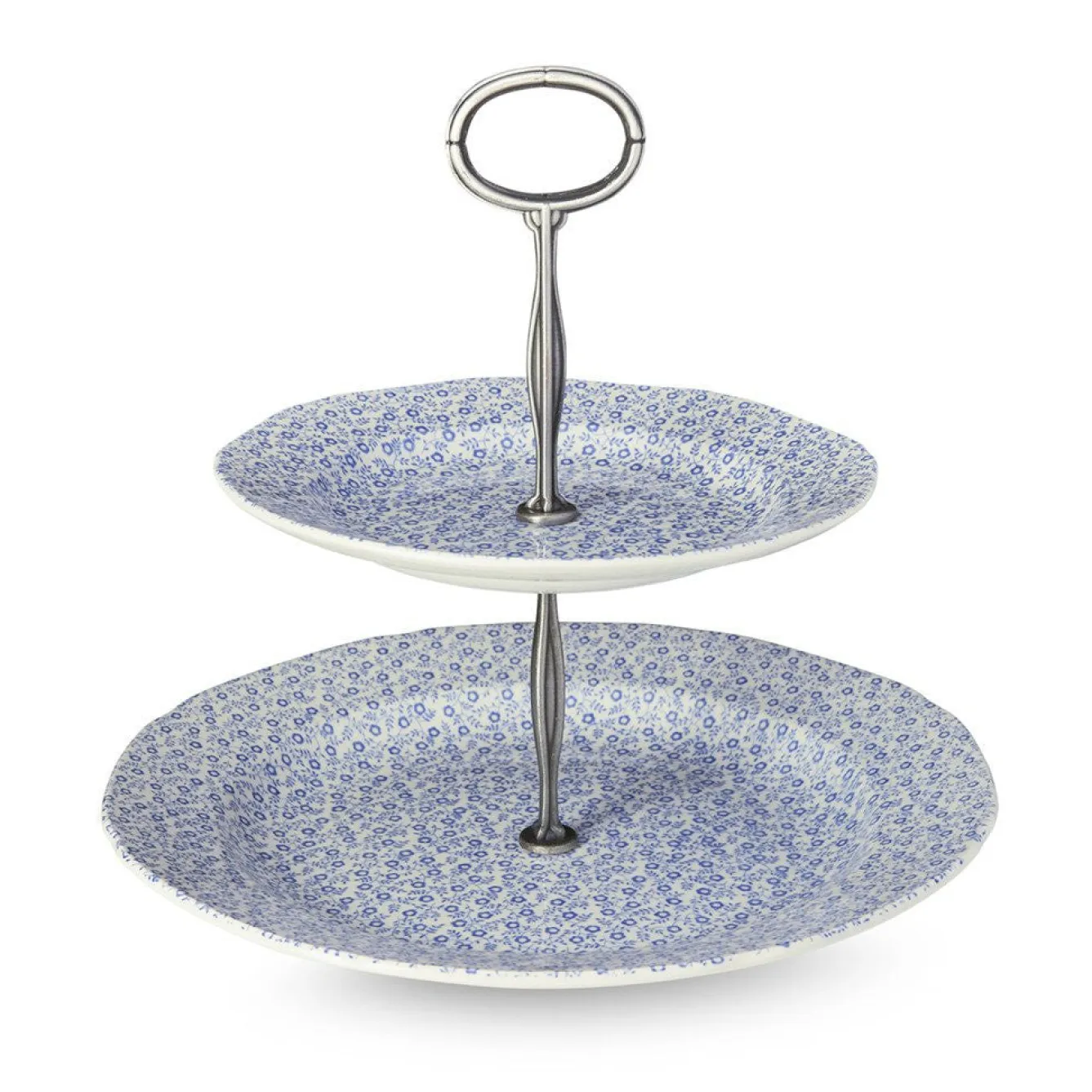 Burleigh Blue Felicity 2 Tier Cake Stand- Serving Plates & Boards