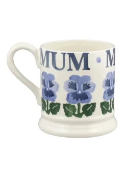Emma Bridgewater Blue Pansies Mum 1/2 Pint Mug- Mother's Day|Mother's Day