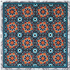 Emma Ball Blue Persian Tiles Greetings Card- Greeting Cards