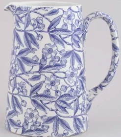 Burleigh Blue Prunus Small Tankard Jug- Jugs