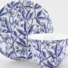 Burleigh Blue Prunus Teacup and Saucer- Tea|Teacups
