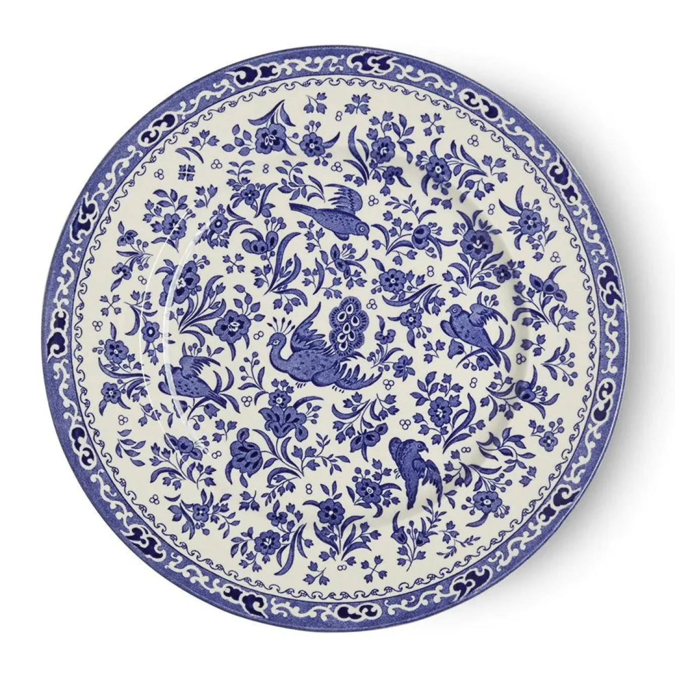 Burleigh Blue Regal Peacock Large Plate 10 in- Plates