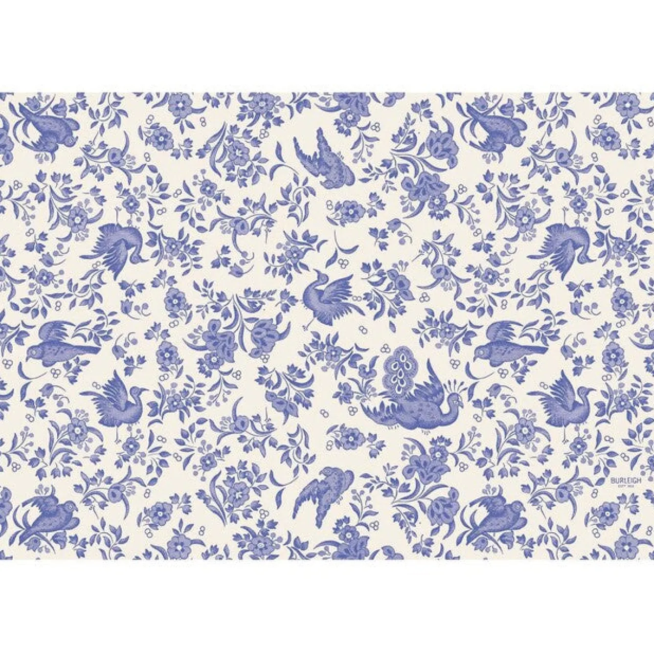 Burleigh Blue Regal Peacock Pad of 24 Paper Placemats- Placemats