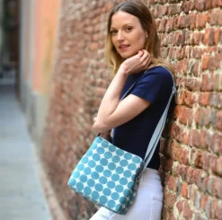 Earth Squared Bags Blue Spot Logan Bag- Bags