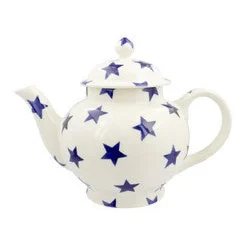 Emma Bridgewater Blue Star 4 Mug Teapot Boxed- Tea|Teapots